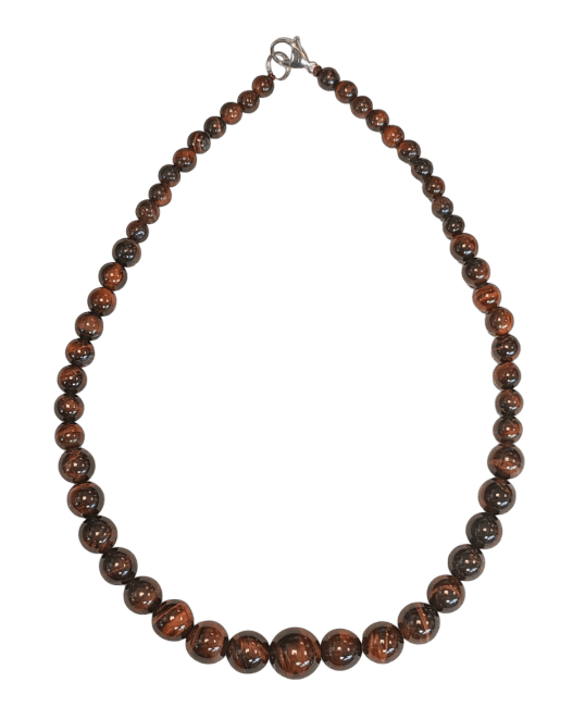 Oeil de Taureau A Collier Chute Perles 6-14mm 45cm