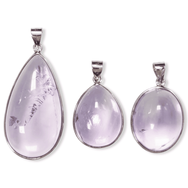 Pendentif Argent 925 Amethyste AAA  3 pièces 14.01g