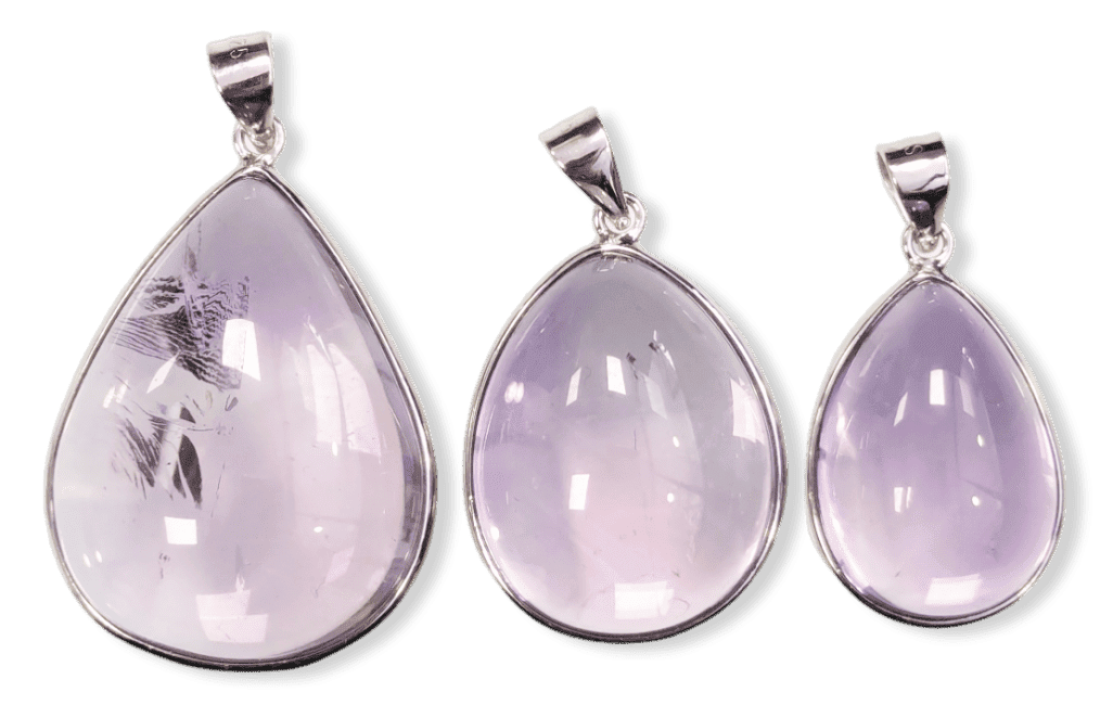 Pendentif Argent 925 Amethyste AAA  3 pièces 15,71g