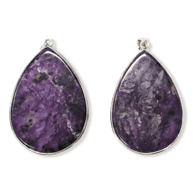 Pendentif Argent 925 Charoite AA  2 pièces 24.07g chez Arabesk|fr