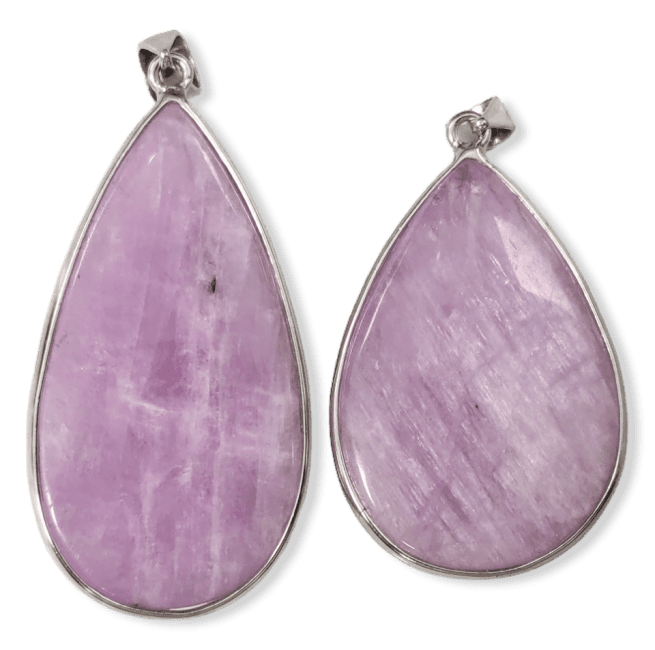 Pendentif Argent 925 Kunzite AA+  2 pièces 21,84g