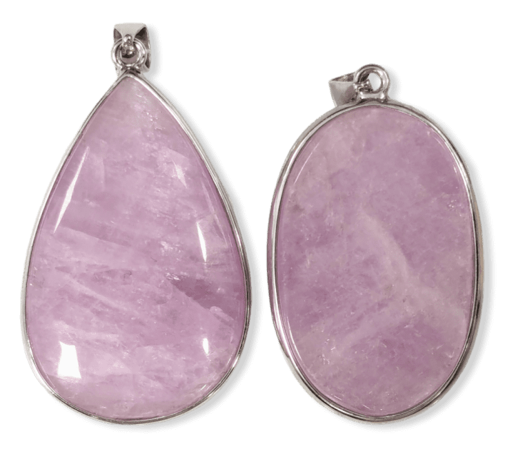 Pendentif Argent 925 Kunzite AA+  2 pièces 21,4g