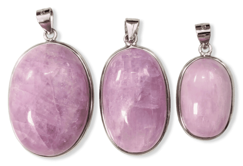 Pendentif Argent 925 Kunzite AA+  3 pièces 22,21g