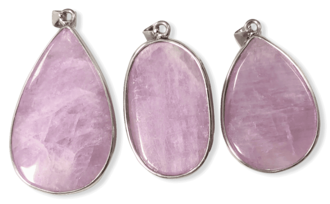 Pendentif Argent 925 Kunzite AA+  3 pièces 23,62g