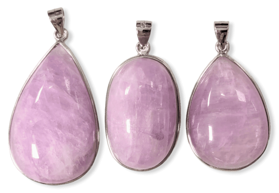 Pendentif Argent 925 Kunzite AA+  3 pièces 23,62g