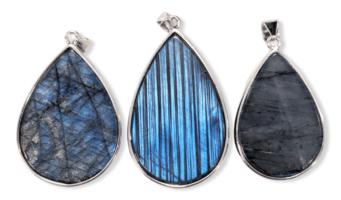 Pendentif Argent 925 Labradorite AAA  3 pièces 24,8g