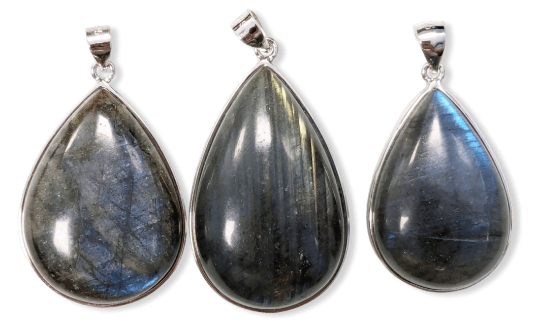 Pendentif Argent 925 Labradorite AAA  3 pièces 24,8g