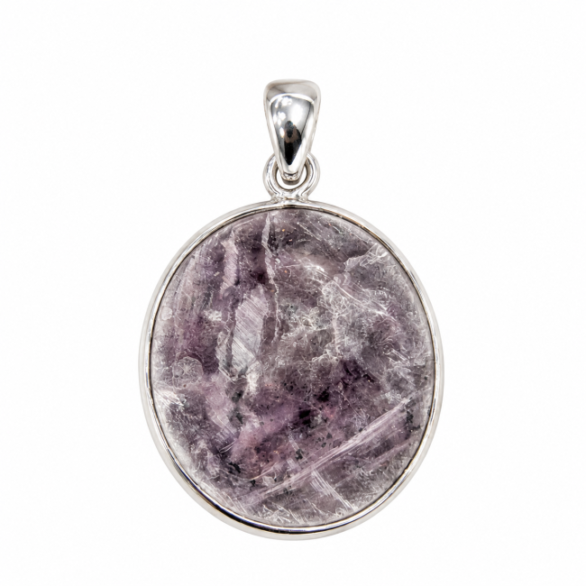 Pendentif Argent 925 Lépidolite AAA 3,1 g chez Arabesk|fr