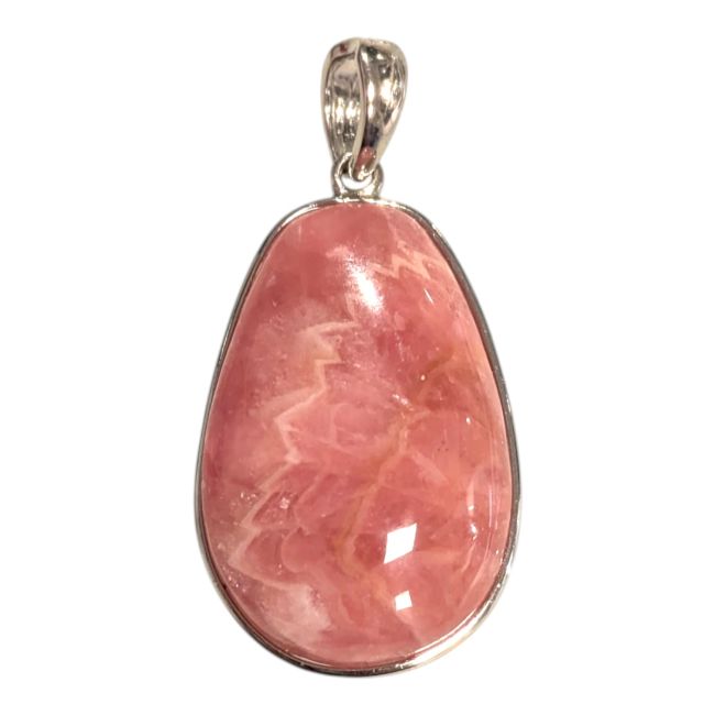Pendentif Argent 925 Rhodochrosite Argentine AAA 1 pièces 3,76g