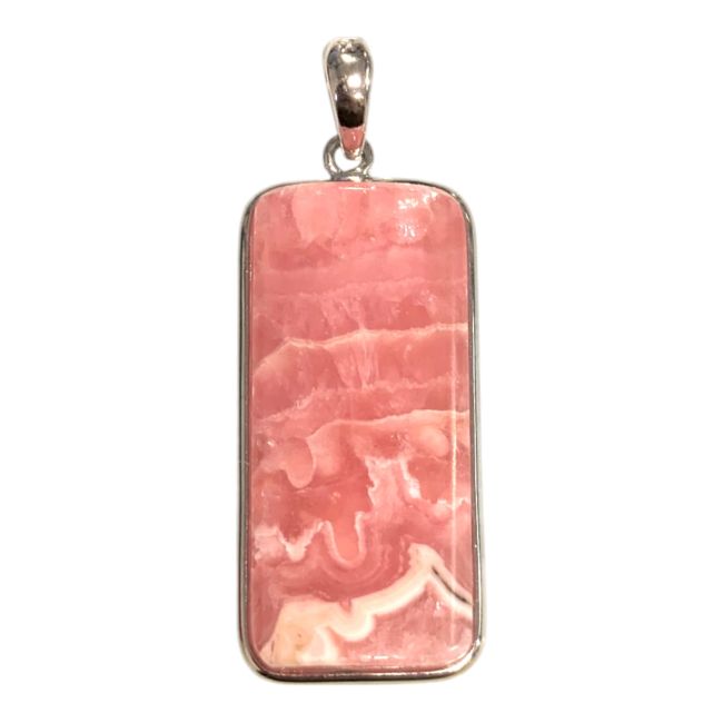 Pendentif Argent 925 Rhodochrosite Argentine AAA 1 pièces 3,93g