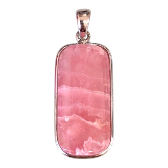 Pendentif Argent 925 Rhodochrosite Argentine AAA 1 pièces 2,02g