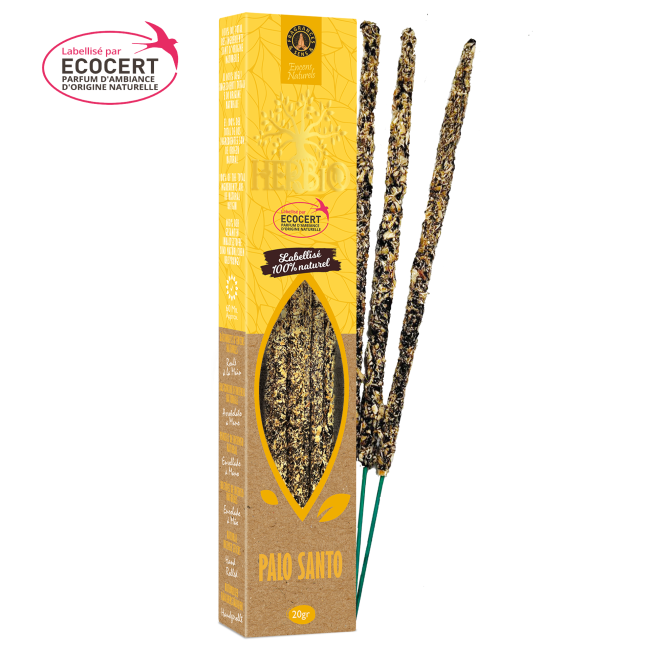 Encens Smudge Ecocert Herbio Palo Santo 20g chez Arabesk