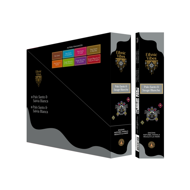 Encens Fragrances & Sens Ethnic Vibes Palo Santo & Sauge Blanche Masala 15g chez Arabesk