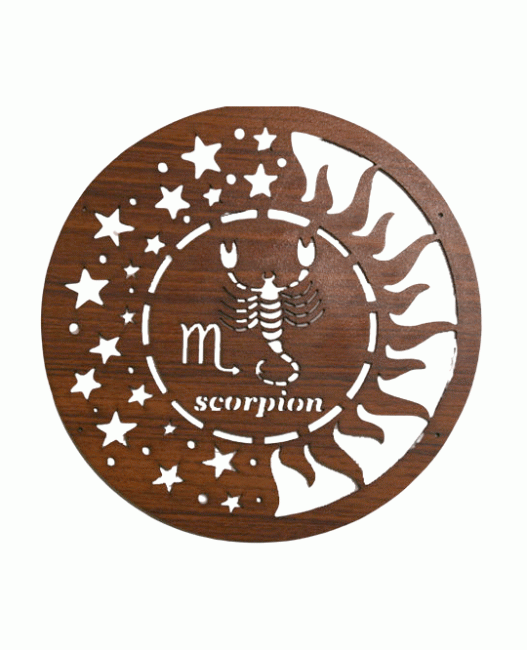 Panneau en Bois Aimanté Astro Scorpion 18cm  pour HMD999 chez Arabesk