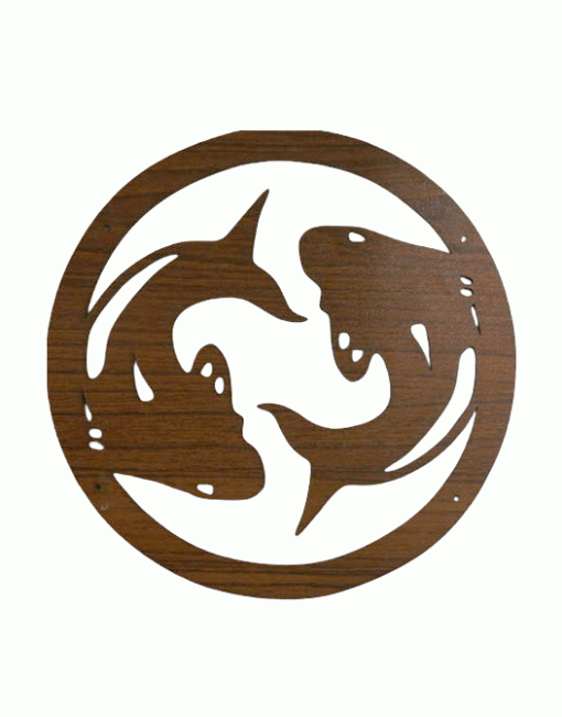 Panneau Aimanté  en Bois Poissons 18cm pour HMD999