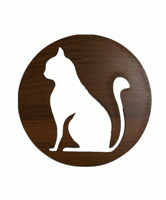 Panneau en Bois Aimanté Chat 18cm pour HMD999