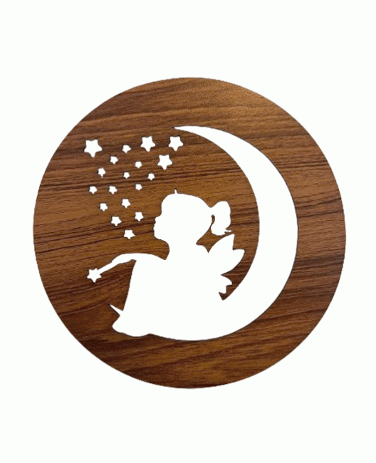 Panneau en bois aimanté Ange des Étoiles 18cm  pour HMD999