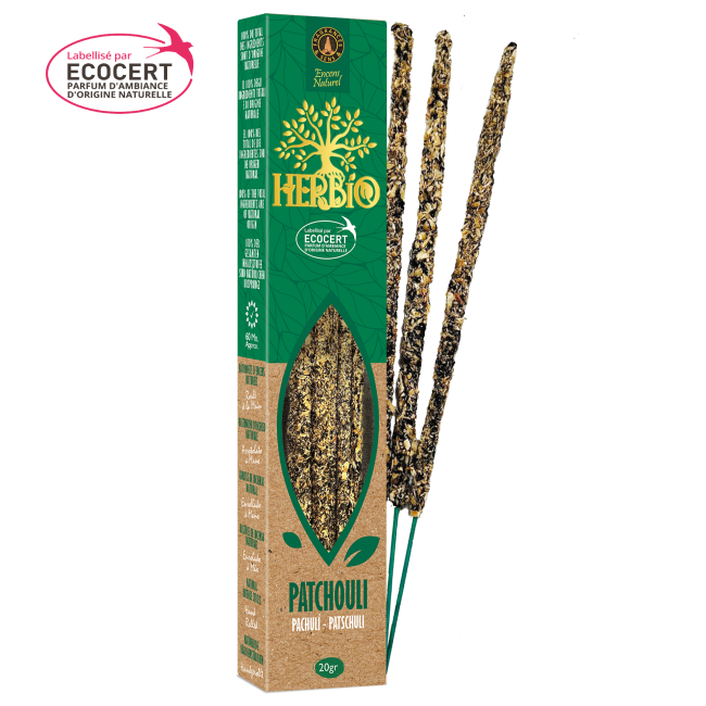 Encens Smudge Ecocert Herbio Patchouli 20g chez Arabesk