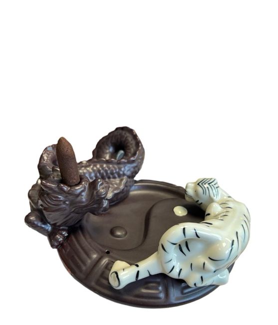 Porte Encens Backflow  Dragón -Tigre  17cm chez Arabesk|fr