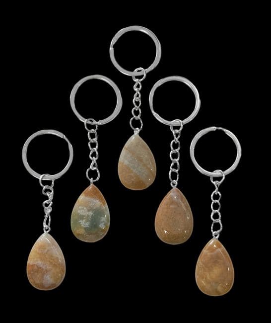 Porte Clés Goutte Agate Indienne A 30mm x 5 chez Arabesk|fr