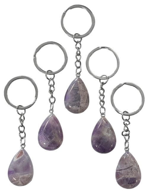 Porte Clés Goutte Amethyste 30mm x 5