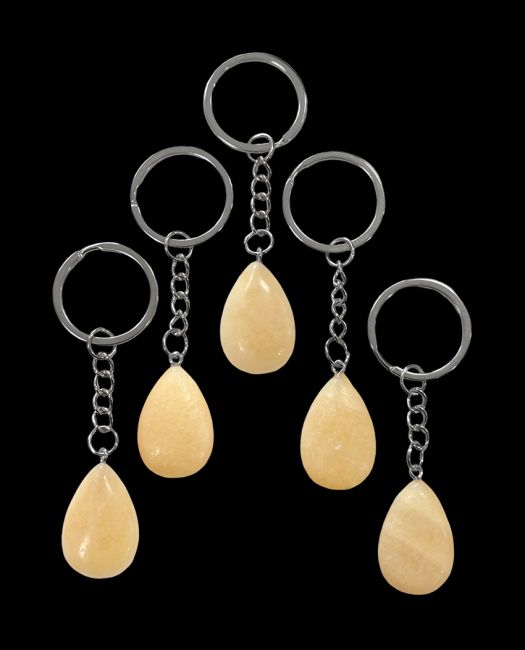 Porte Clés Goutte Calcite Orange 30mm x 5 chez Arabesk|fr