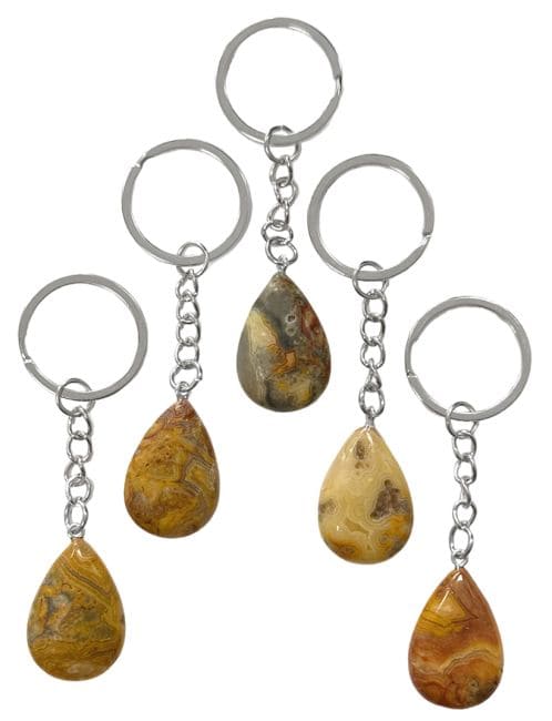 Porte Clés Goutte Agate Crazy Lace 30mm x 5 chez Arabesk