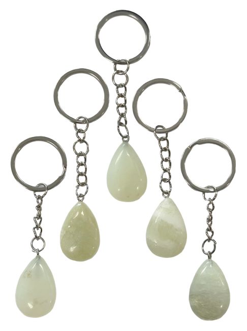 Porte Clés Goutte Jade de Chine A 30mm x 5 chez Arabesk