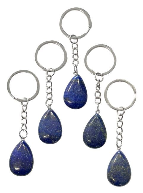 Porte Clés Goutte Lapis Lazuli A 30mm x 5