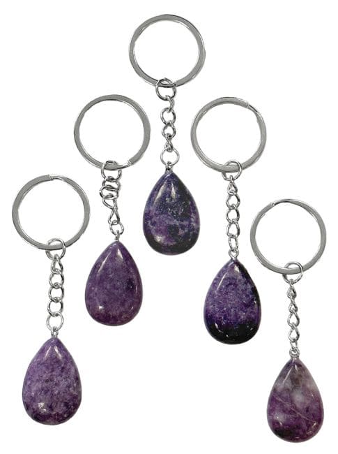 Porte Clés Goutte Lepidolite A 30mm x 5