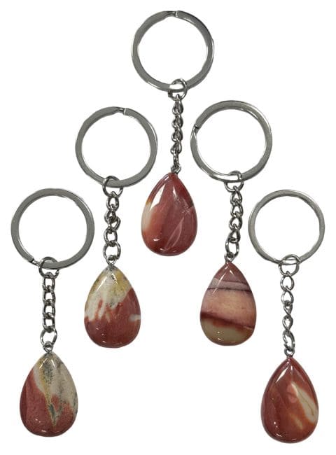 Porte Clés Goutte Jaspe Mokaite Violet A 30mm x 5 chez Arabesk