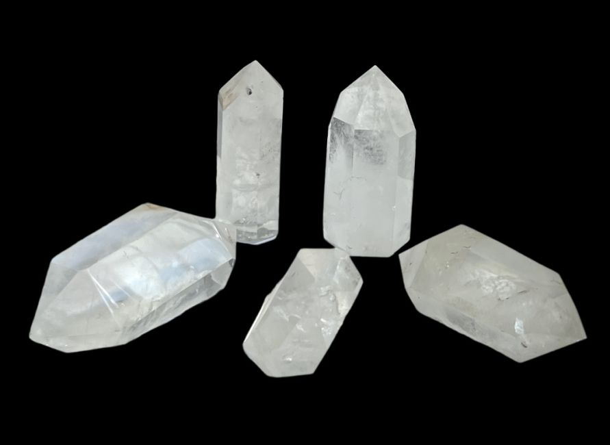 Prismes de cristal de roche de Madagascar - 5 pièces 868 gr