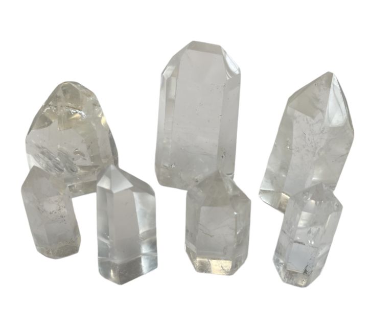 Prismes de cristal de roche de Madagascar - 7 pièces 1.005k