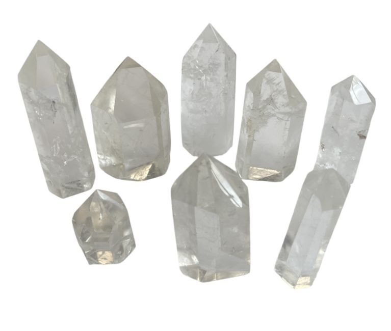Prismes de cristal de roche de Madagascar - 8 pièces 1.020k
