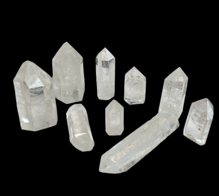 Prismes de cristal de roche de Madagascar - 9 pièce 1.360k
