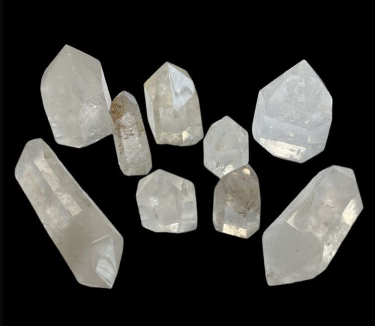 Prismes de cristal de roche de Madagascar - 9 pièce 1.392k