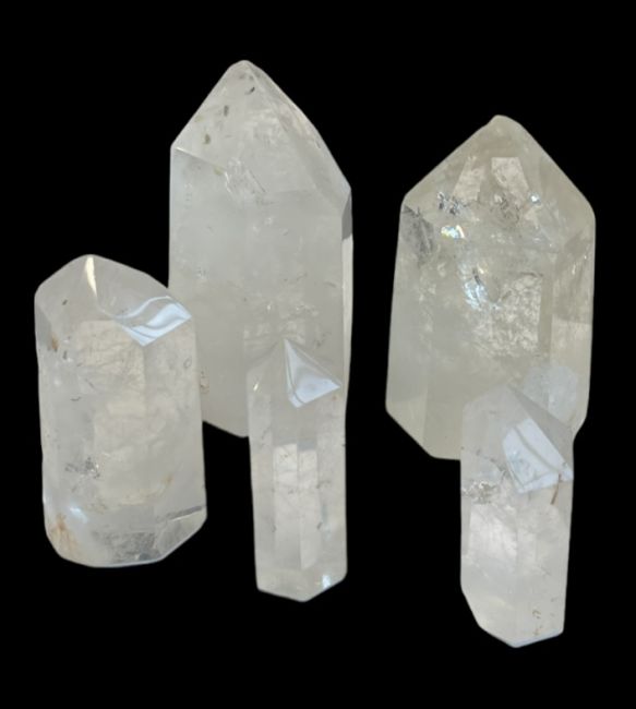 Prismes de cristal de roche de Madagascar - 5 pièces 1.464 k