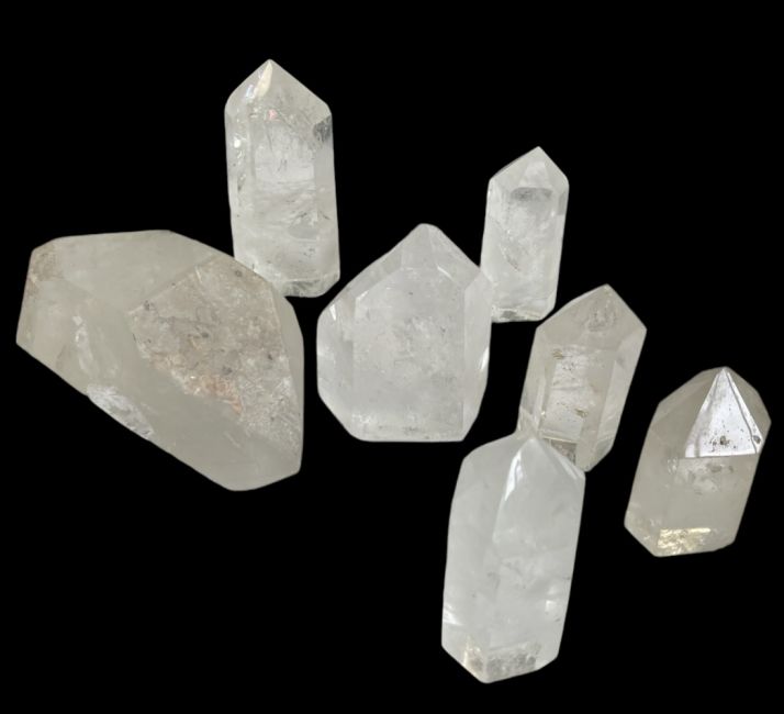 Prismes de cristal de roche de Madagascar - 7 pièces 1.482k