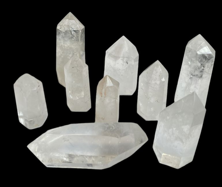 Prismes de cristal de roche de Madagascar - 9 pièces 1.537 k