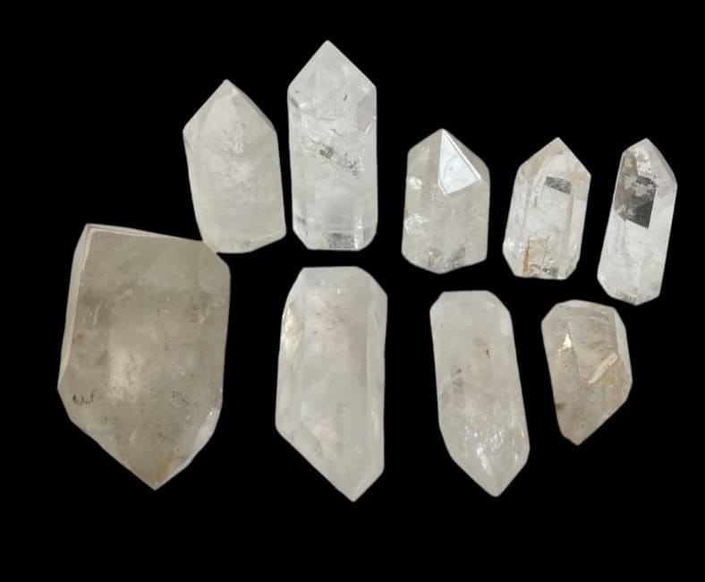 Prismes de cristal de roche de Madagascar - 9 pièce 1.700k