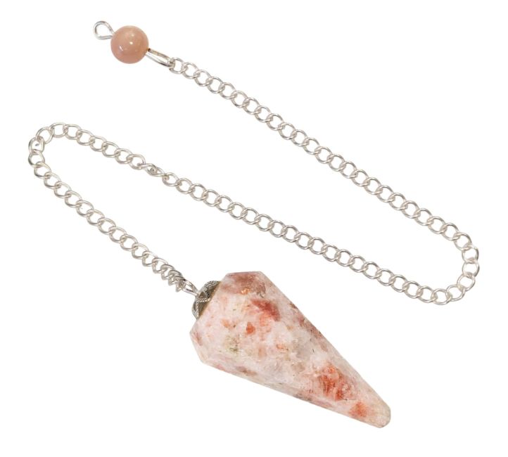 Pendule Pierre de Soleil Goldstone conique 6 faces