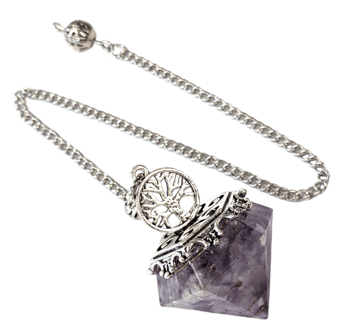 Pendule Orgonite Arbre de Vie Amethyste 6 faces chez Arabesk