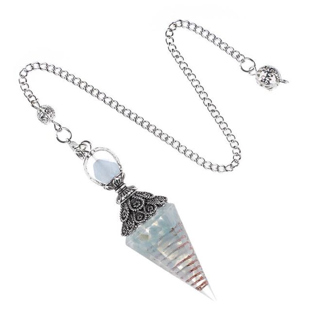 Pendule Orgonite Aigue Marine 6 faces