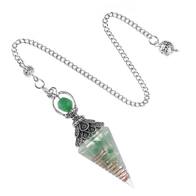 Pendule Orgonite Aventurine Verte 6 faces chez Arabesk