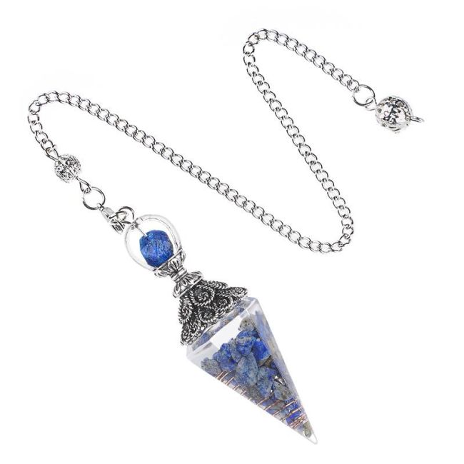 Pendule Orgonite Lapis Lazuli 6 faces