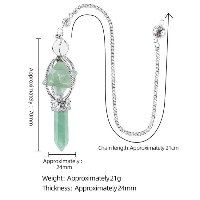 Pendule Oeil de Tigre Merkaba 6 faces chez Arabesk|fr