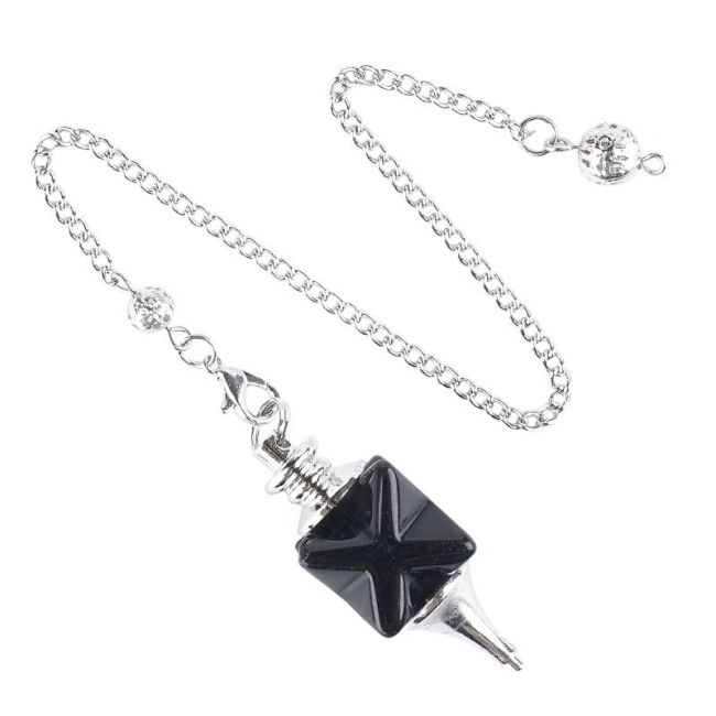 Pendule Divinatoire Merkaba Obsidienne Noire chez Arabesk