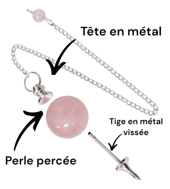 Pendule sphère Oeil de Tigre 4cm chez Arabesk|fr