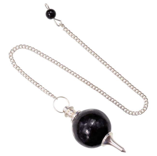 Pendule sphère Tourmaline Noire 4cm chez Arabesk
