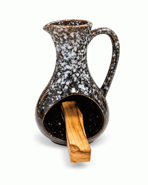 Brûle-encens en céramique noir moucheté 12 cm chez Arabesk